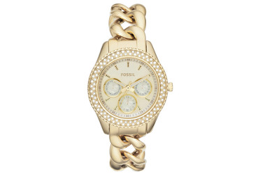 Bracelet de montre Fossil ES3499 Acier inoxydable Plaqué or 18mm